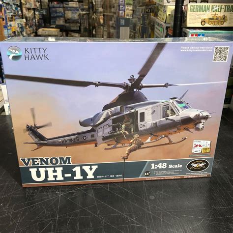 148 Kitty Hawk Uh 1y Venom Helicopter Model Kit Hobbies And Toys Toys