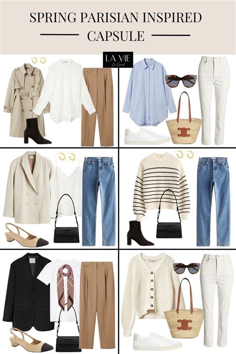 Parisian Inspired Spring Capsule Capsule Wardrobe Women Capsule