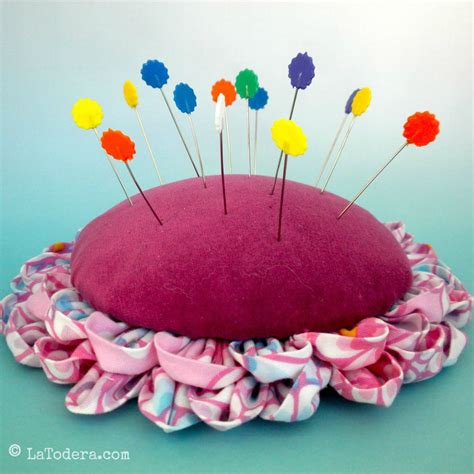 diy flower pincushion tutorial pdf sewing pattern la todera