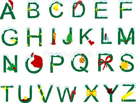 Christmas Alphabeteps Stock Vector Illustration Of Gold 6898870