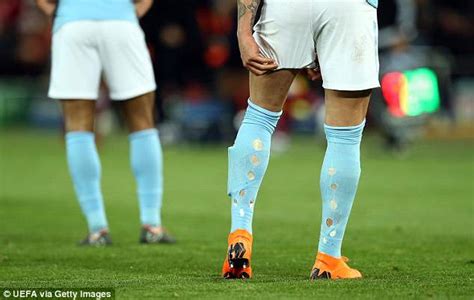 why has kyle walker been cutting holes in his manchester city socks daily mail online