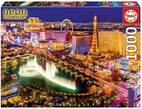 Las Vegas Neon 1000pc Glow In The Dark Jigsaw Puzzle By Educa