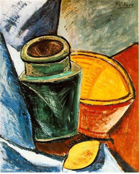 400 pcs 1953 polychrome glazed ceramic 32 x 39 cm signed and stamp on the back : Still life with lemons, 1907 - Pablo Picasso - WikiArt.org