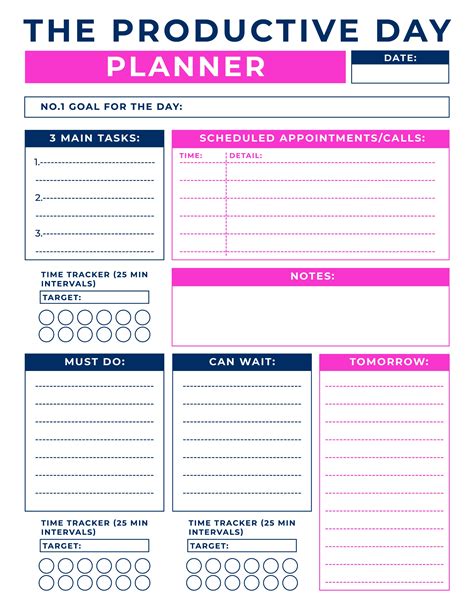 Free Printable Daily Productivity Planner