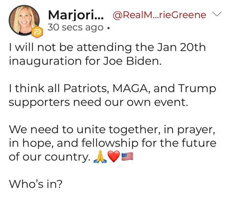 The entire parler team stands behind john and alina. Follow me on Parler: RealMarjorieGreene - Marjorie Taylor Greene | Facebook