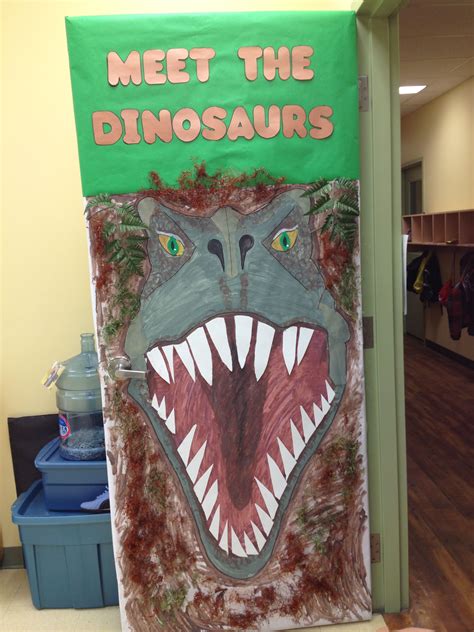 Meet The Dinosaurs Classroom Door Dinosaur Classroom Dinosaur
