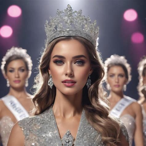 Premium Ai Image Diamond Silver Crown Miss Pageant Beauty Contest