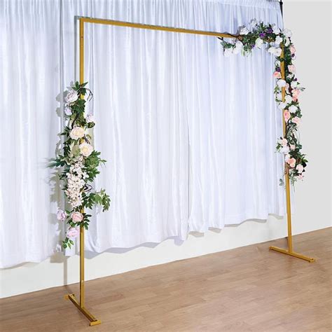 8ft X 8ft Gold Metal Wedding Arch Photo Booth Ceremony Backdrop Stand