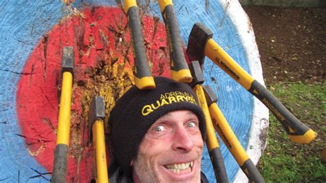 A forest axe (also known as a range axe) in the long run, it is important to learn how to chop with both your right and left hand. Axe Throwing in Cornwall - Adrenalin Quarry