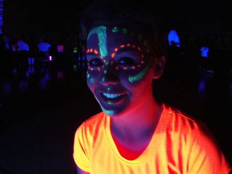 Black Light Face Paint Design For Volleyball Face Painting Designs