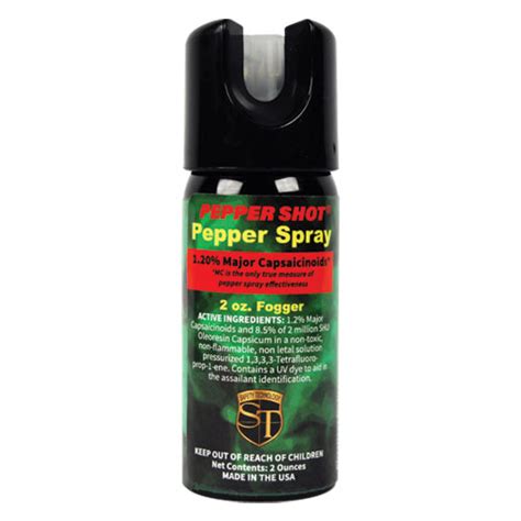 Pepper Shot 2 Ounce Pepper Spray Self Defense Weapons