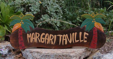 Margaritaville Wood Sign Beer Sign Nautical Tropical Palm Tiki Bar Man