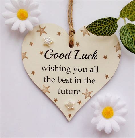 Good Luck Wishing You All The Best Neutral Stars Wooden T Etsy