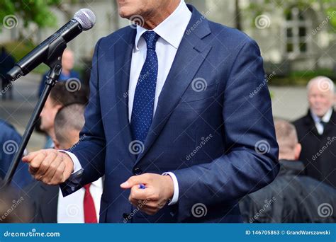 Businessman Or Politician Is Giving A Speech Stock Image Image Of
