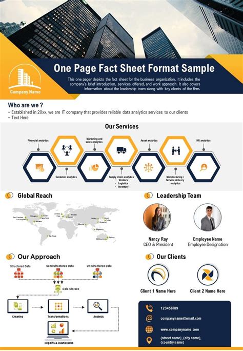 One Page Presentation Template Free