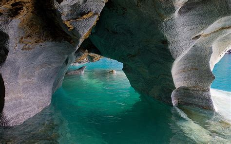 Free Download Blue And White Rock Cave Landscape Nature Chile