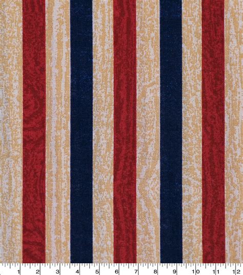 Wide Cotton Fabric Red White And Blue Stripe Joann
