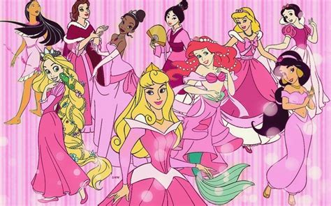 Disney Princesses In Pink Disney Princess Fan Art 29614800 Fanpop