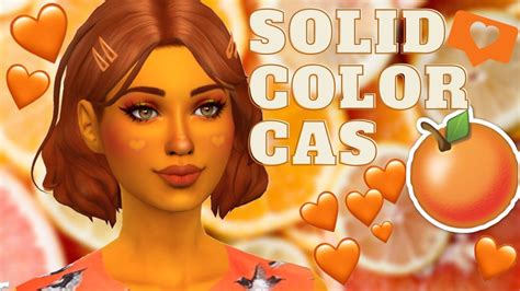 Solid Color Cas Challenge Sims 4 🍊🧡 Orange Cc List Youtube
