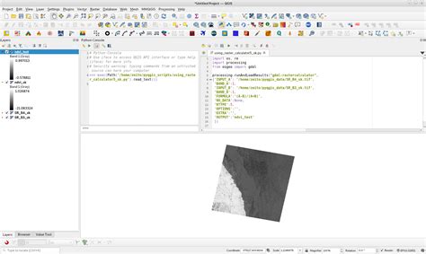 Pyqgis Calculating NDVI Using QGIS Python Console Geographic