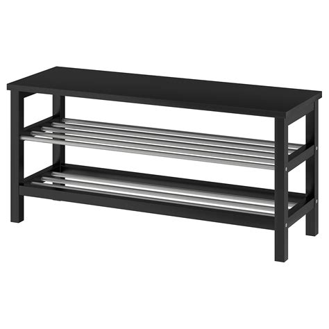 Tjusig Bench With Shoe Storage Black 108x34x50 Cm Ikea Indonesia