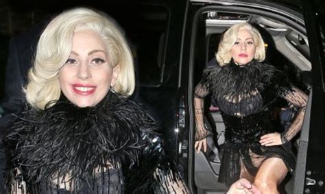 Lady Gaga Flashes Black Lace Bra In Revealing Dress At Saturday Night