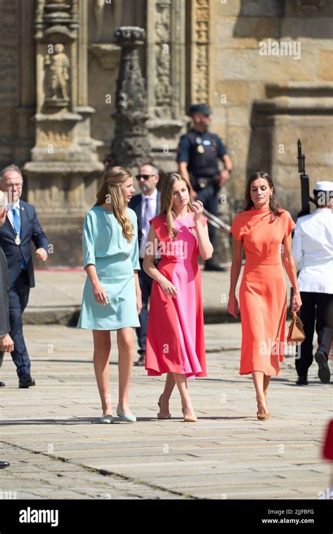 Santiago De Compostela Spain 20220725 Queen Letizia Of Spain Crown