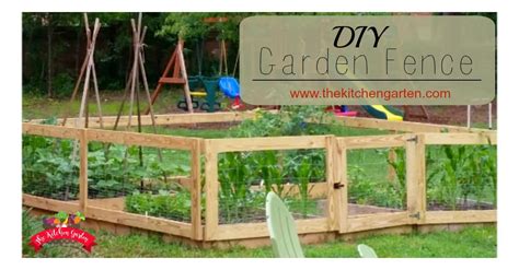 Blue fence with white flowers. How To Build a DIY Raised Bed Garden Fence- The Kitchen Garten