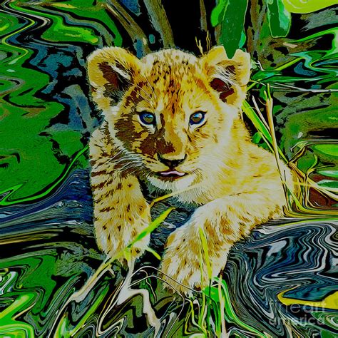 African Lion Cub Painting By Tracy Eatwell