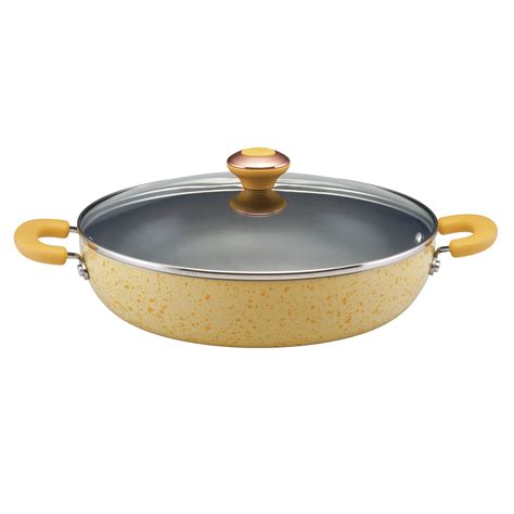 Was also left with residue stains on her kitchen towels, after getting a set of paula deen signature red cookware as a present for. Paula Deen Signature 12" Non-Stick Frying Pan with Lid ...