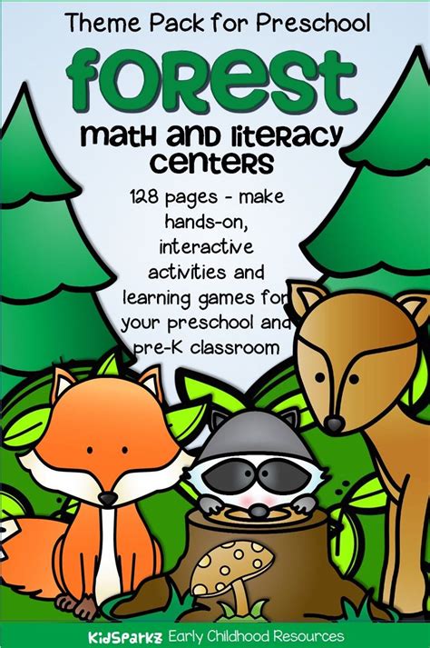 Forest Animals Theme Pack For Preschool 125 Pages In 2021 Forest