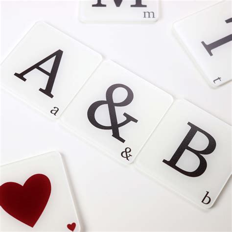 Alphabet Scrabble Letter Coasters Bobo And Bob Printed Coasters