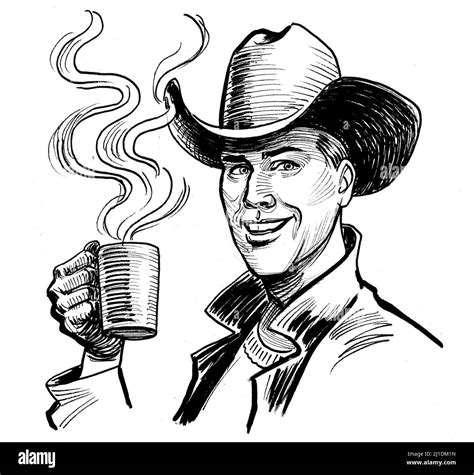 Cowboy Drinking Coffee Cup Hi Res Stock Photography And Images Alamy