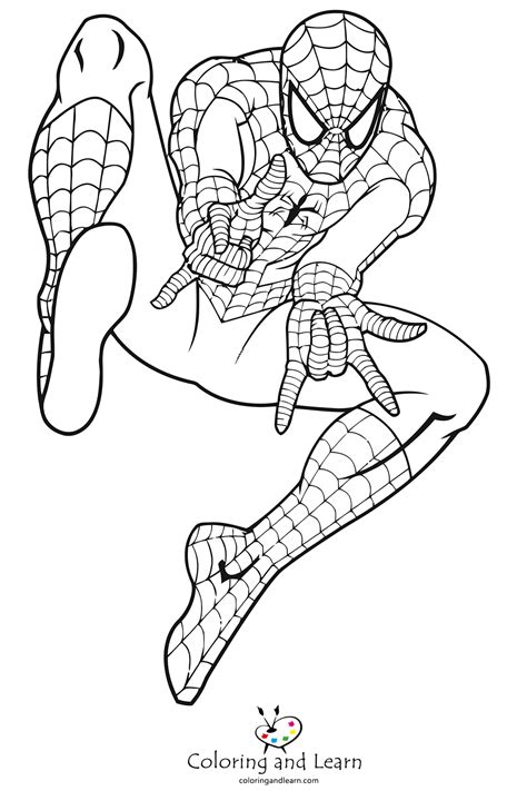 Spiderman Coloring Pages 2024 Coloring And Learn Coloring Library