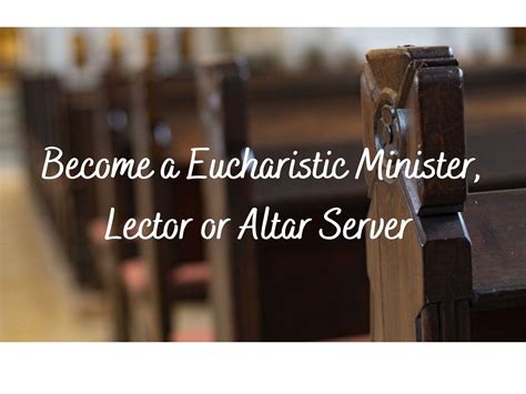 Eucharistic Minister Lector And Usher Sign Up St Mary