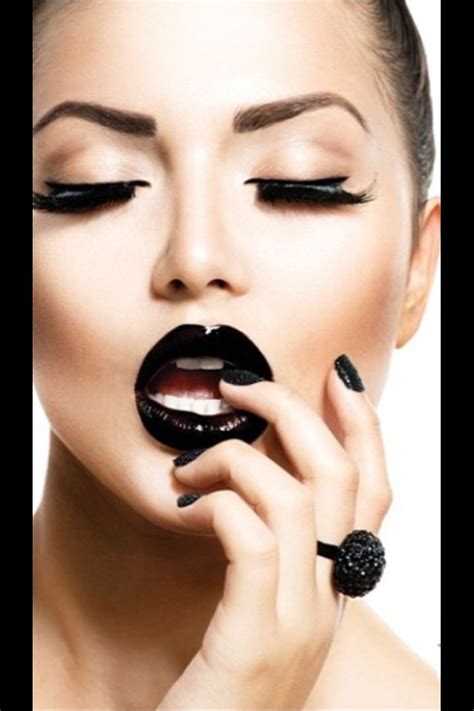 It's actually very wearable and not just for halloween! Black lipstick | Makeup | Pinterest | Nail black ...