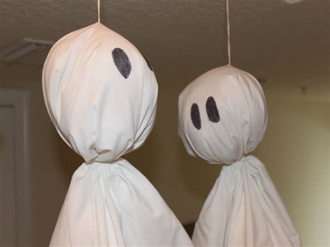 How To Make Flying Ghosts From An Upcycled Sheet For Halloween Sweet