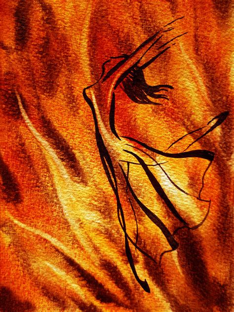 Dancing Fire Vi Painting By Irina Sztukowski