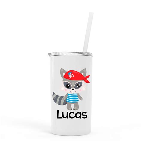 Personalized Kids Stainless Steel Tumblers W Straw Etsy