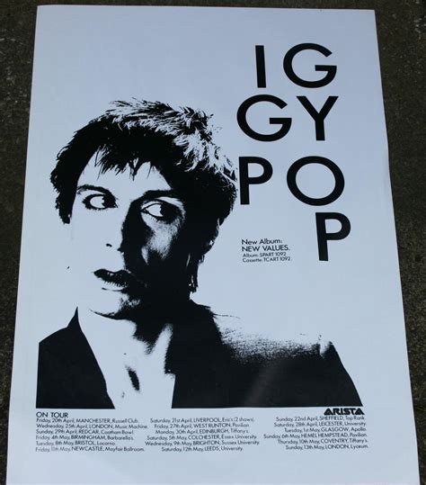 Iggy Pop New Values Original Poster Uk Record Company Large A2 Size 24 X 18 1778611264