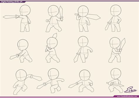 Studying Chibi Fighting Poses Chibi Sketch Chibi Drawings
