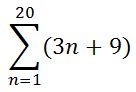 The series in the second example has the general term t n = 2n t n = 2 n and the +1 +1 is added to the sum of the three terms. Sigma Notation