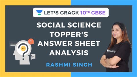 Social Science Topper S Answer Sheet Analysis Th Cbse Rashmi