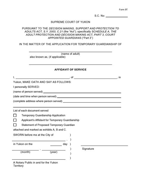 Printable Permanent Guardianship Form Printable Forms Free Online