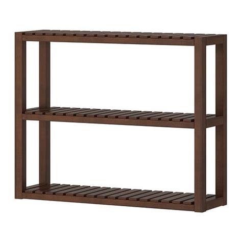 Bring your home's smallest room up to speed. MOLGER Wall shelf - dark brown - IKEA