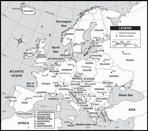 Printable Black And White Map Of Europe Printable Maps