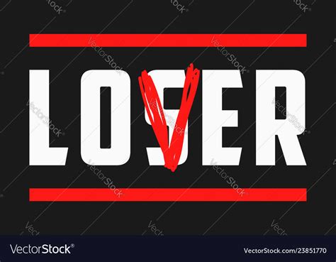 Lover Loser Print Royalty Free Vector Image Vectorstock