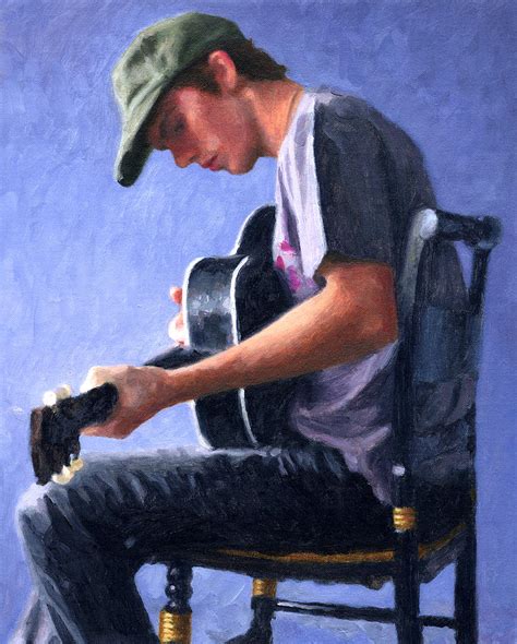 Guitar Player Ii Painting By Charles Pompilius