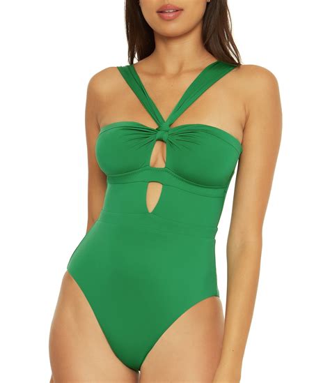 Becca By Rebecca Virtue Color Code Rylie Convertible Bandeau One Piece Swimsuit Dillards