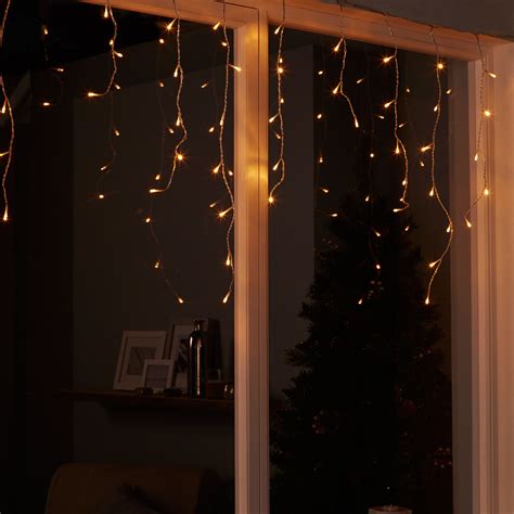 300 Warm White Led Icicle String Lights Departments Diy At Bandq